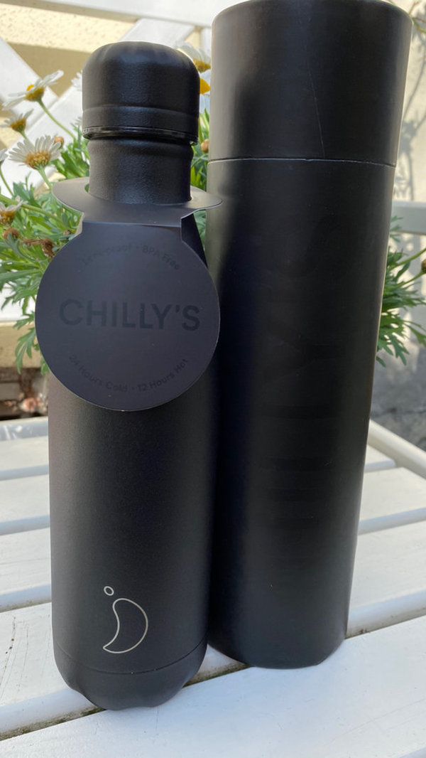Chilly Bottle - Monochrome All Black 500ml