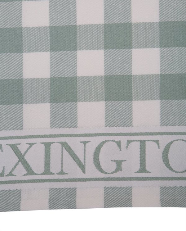 LEXINGTON Hotel Gingham Kitchen Towel, White/Green