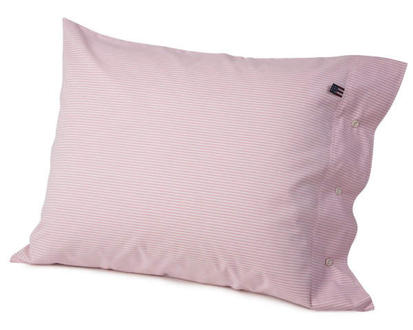 LEXINGTON Icons Pin Point Pillowcase, Pink/White