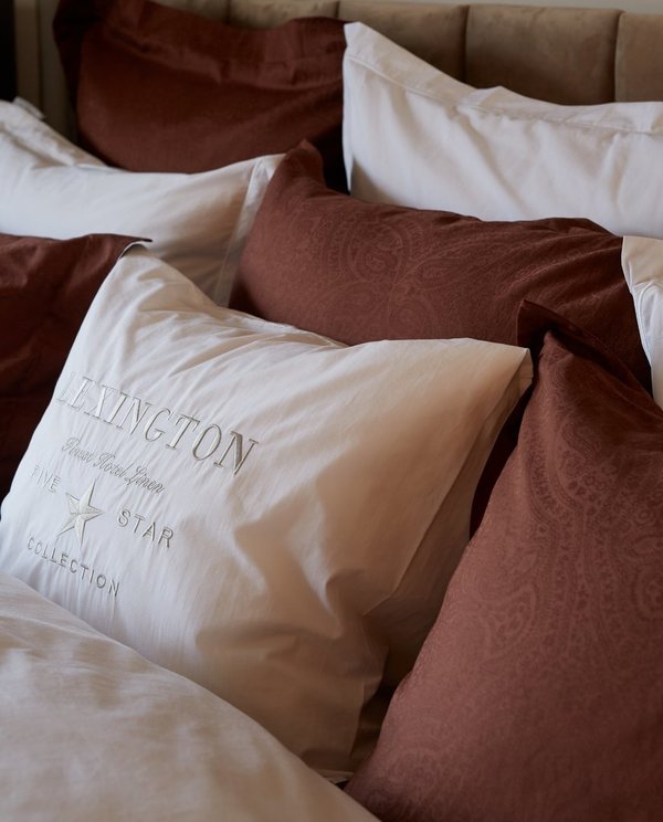 LEXINGTON Hotel Embroidery White/Lt Beige Pillowcase
