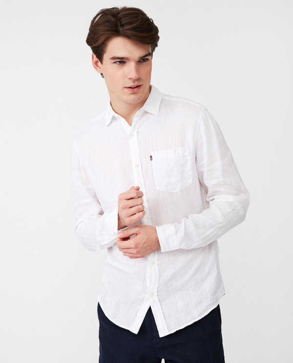 Lexington - Ryan Linen Shirt, White