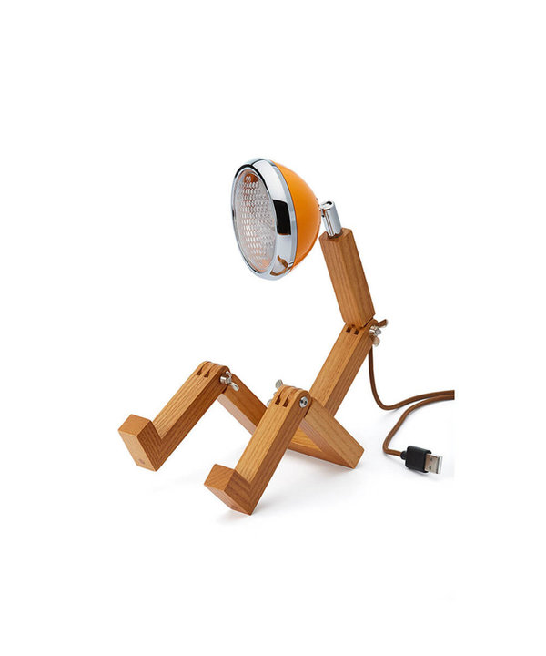 PIFFANY Copenhagen - Mini Mr. Wattson Table Lamp USB, G4 LED, Ash-McLaren Orange