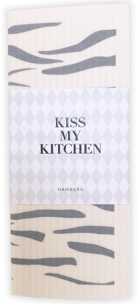 Kiss my Kitchen - Schwammtuch Wild grey