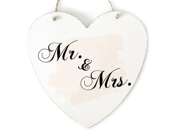 Interluxe - Herz aus Holz "Mr. & Mrs."