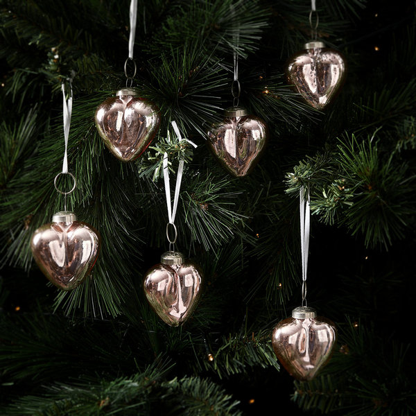 Rivièra Maison - Merry Christmas Heart Ornament 6pcs
