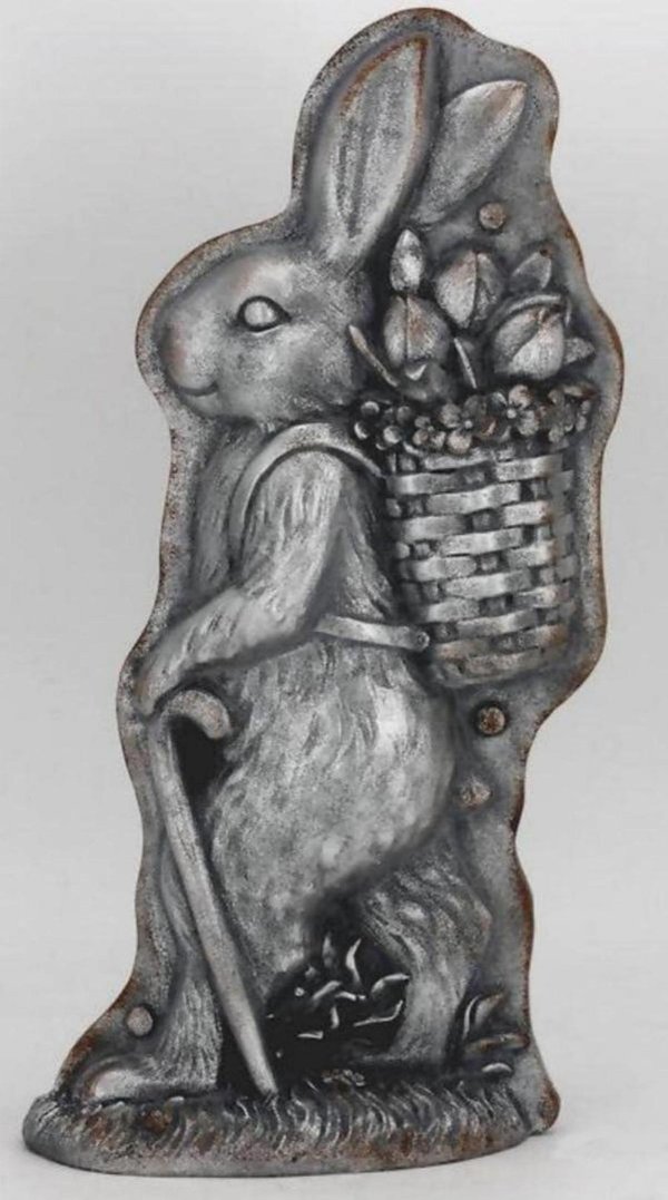 P.-Hase "Bakery" 36,5cm m.Korb a.-silber