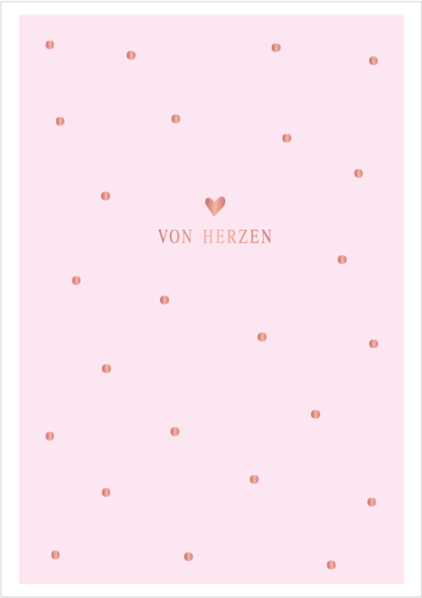 Doppelkarte "Von Herzen"