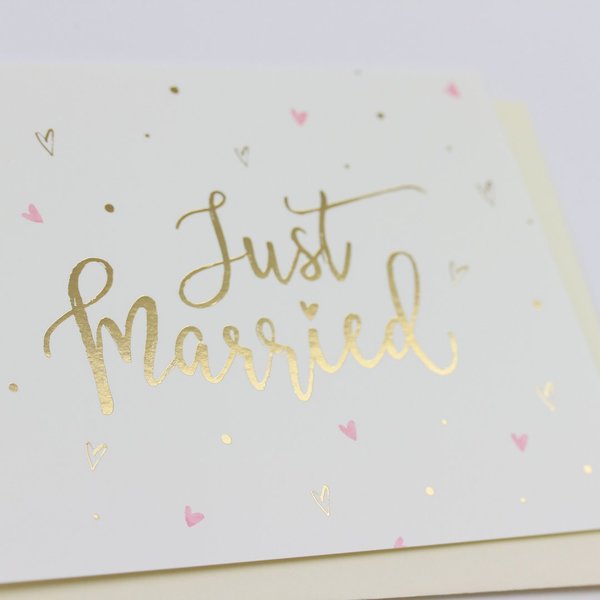 Grafik Werkstatt - Doppelkarte "Just Married"