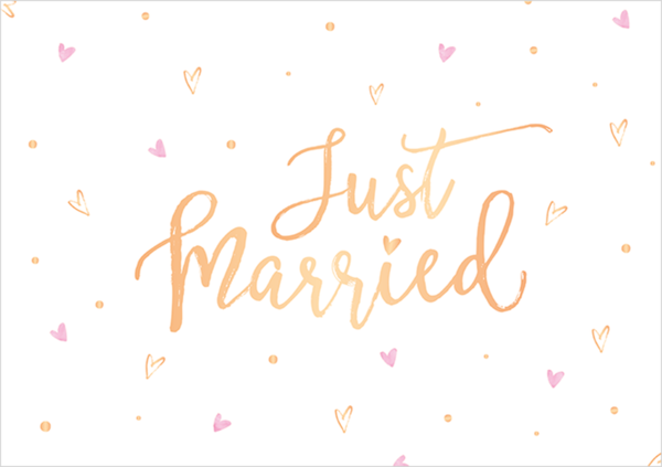 Grafik Werkstatt - Doppelkarte "Just Married"
