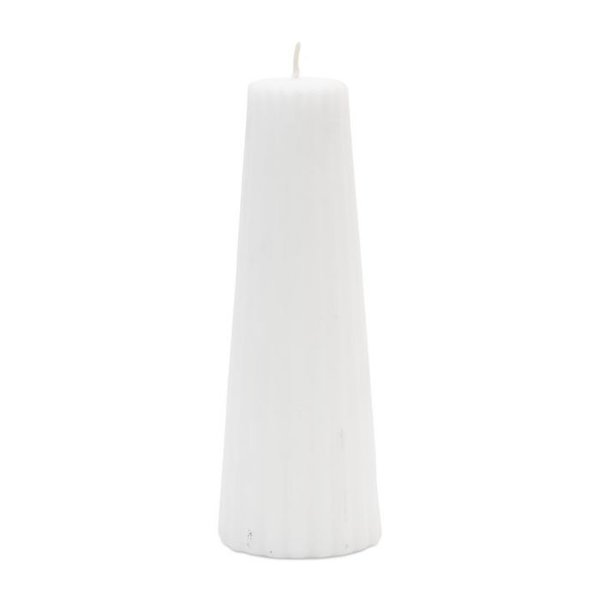 Rivièra Maison - Cone Ridged Candle off-white 7x20