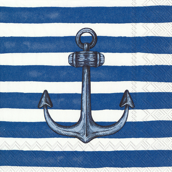 IHR - Lunch-Servietten - "Sailor's Anchor" blue