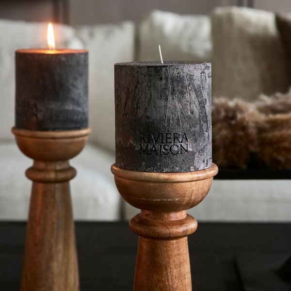 Rivièra Maison - Pillar Candle Rustic black 10x10