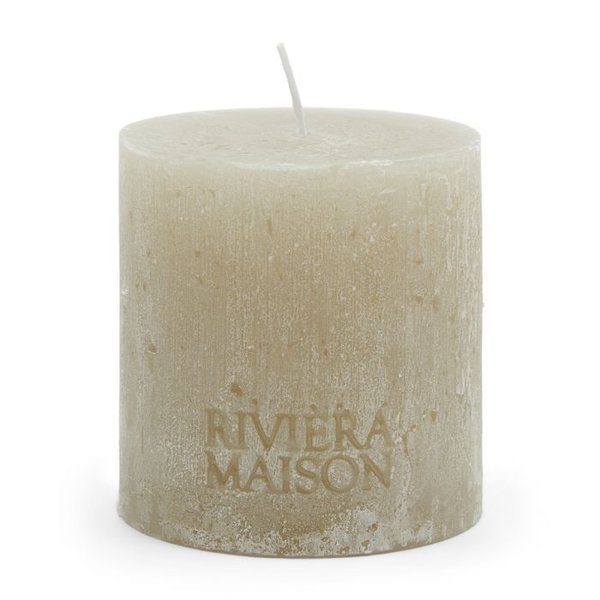 Rivièra Maison - Pillar Candle Rustic flax 10x10
