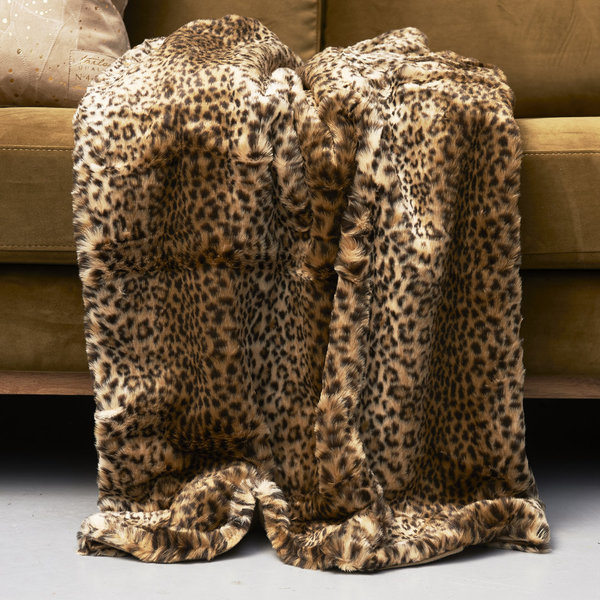 Rivièra Maison - Leopard Faux Fur Throw 170x130