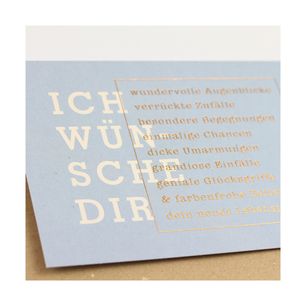 Grafik Werkstatt - Doppelkarte "Ich wünsche dir..."