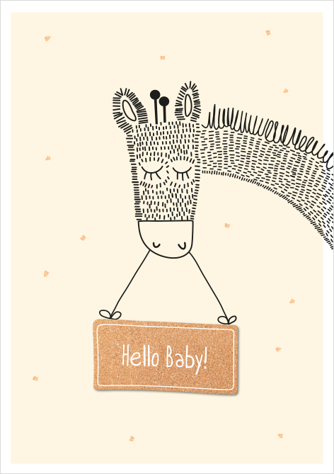 Grafik Werkstatt - Doppelkarte Hello Baby!