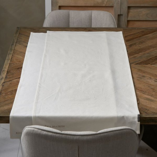 Rivièra Maison - Table Runner white 2pcs 150x50