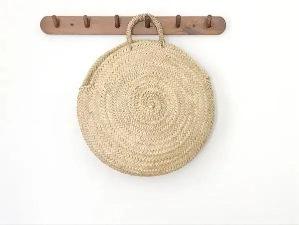 Strandtasche aus Palmblatt rund   Ø34cm